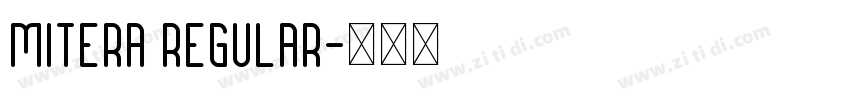 Mitera Regular字体转换